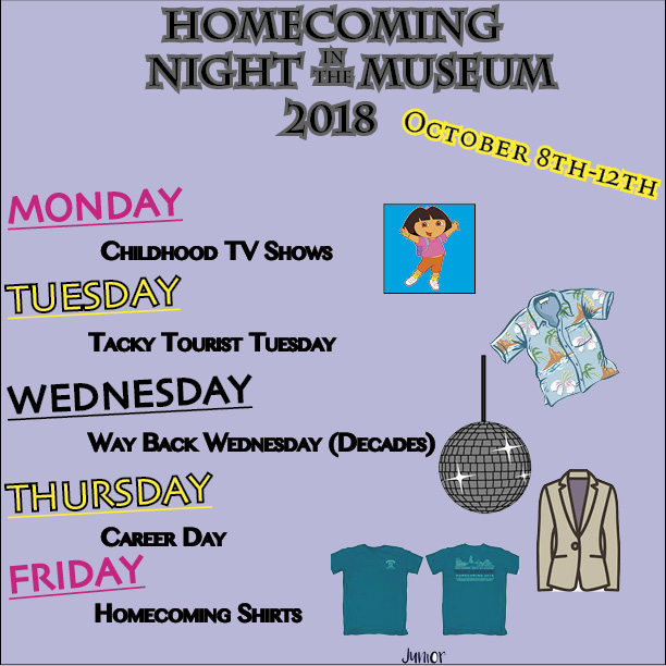 Plan Ahead for Homecoming 2018 Dress-up Days!