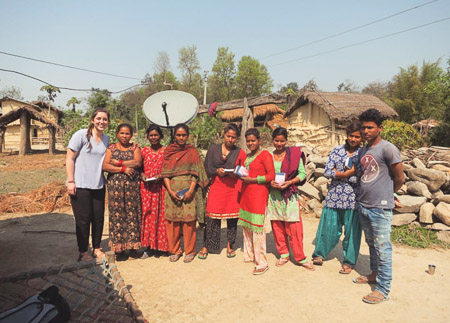 While in Southeast Asia, Junior Courtney Villa shared Christ with those of Hindu faith. A teenage boy there told her, "I've been waiting a long time for you to bring me a Bible."