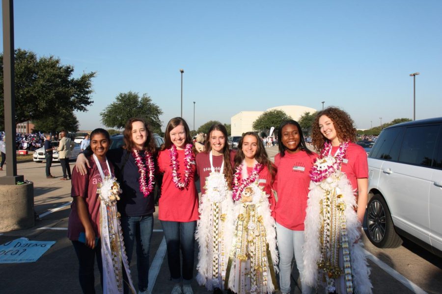 PCA Senior girls pose for  a photo with their mums.