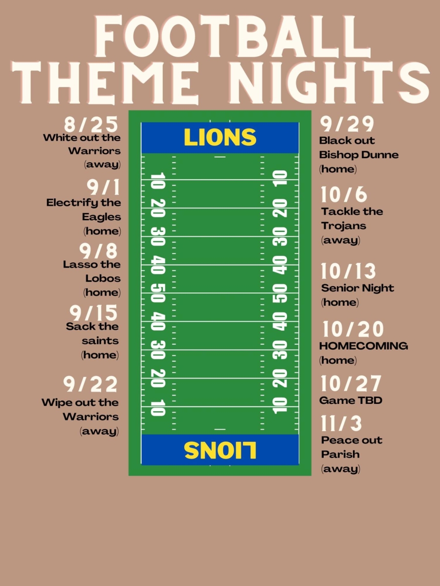 The 2023 Varsity Football Season Theme Nights