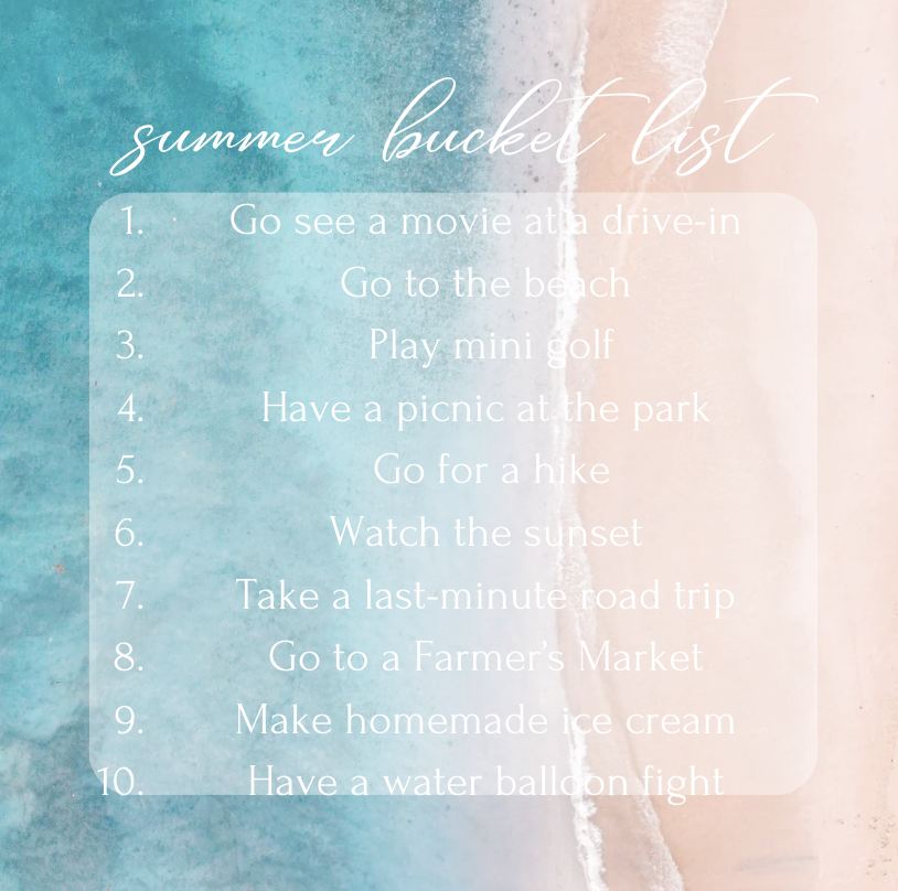 Summer Bucket List!